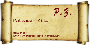 Patzauer Zita névjegykártya